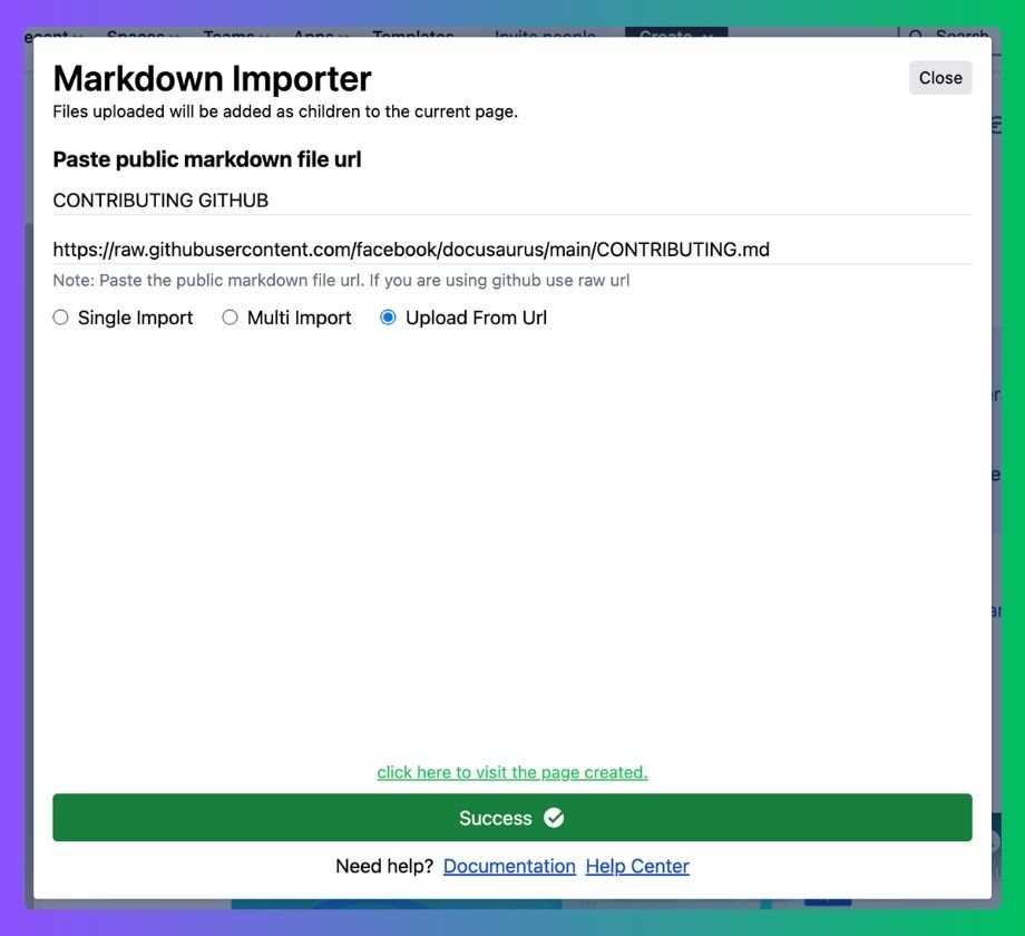 Markdown Url Import